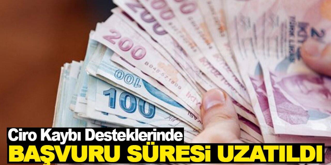 Ciro kaybı desteklerinde başvuru süresi uzatıldı
