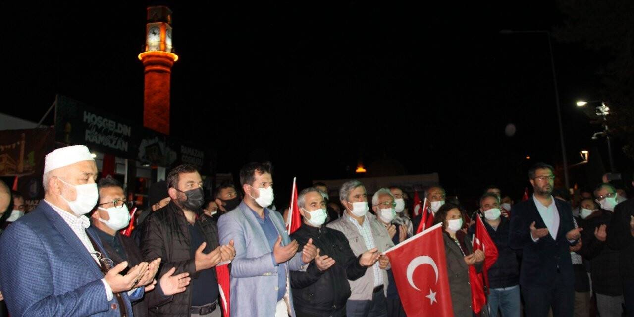 İsrail’in Mescid-i Aksa’ya yönelik saldırısı Çorum’da protesto edildi