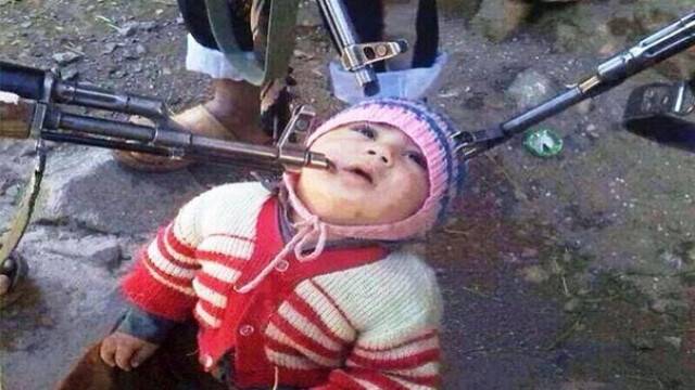 Sosyal Medyada Tepki Çeken Çocuk Rehine Fotoğrafı