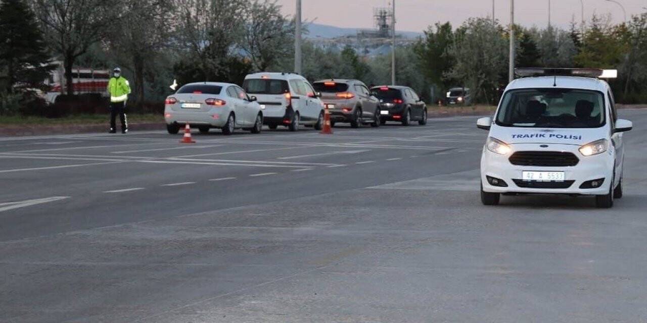 Konya’da kural ihlali yapan bin 129 sürüye ceza