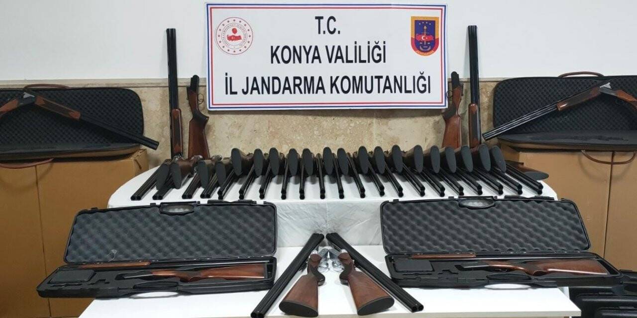 Konya’da jandarmadan kaçak silah operasyonu
