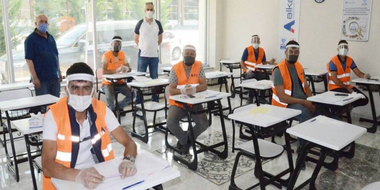 Kaynak operatörü sınavları yapıldı