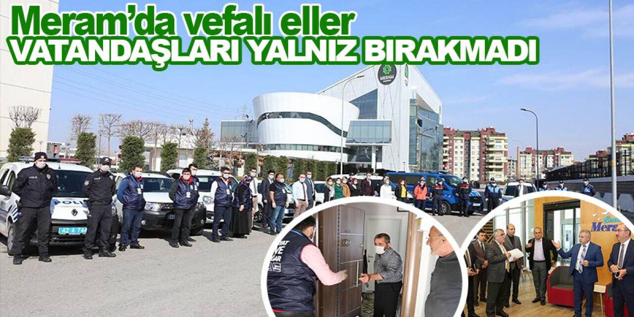 Meram’da vefalı eller vatandaşları yalnız bırakmadı