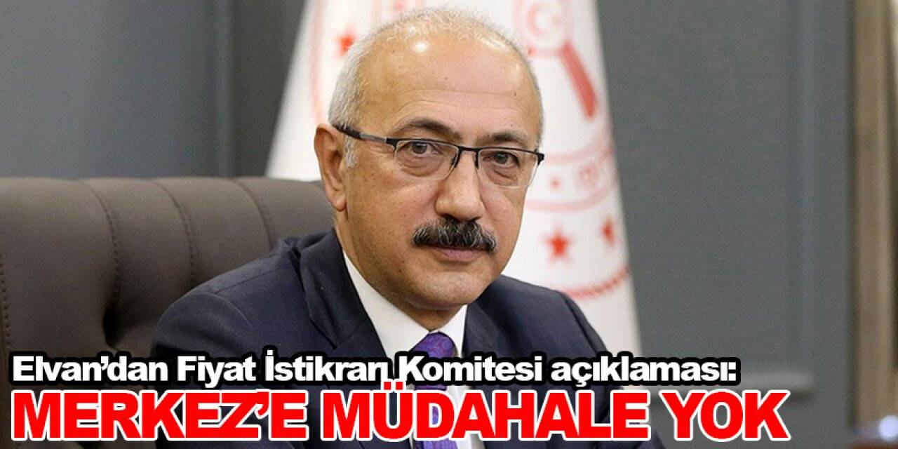 Elvan’dan Fiyat İstikrarı Komitesi açıklaması: Merkez’e müdahale yok
