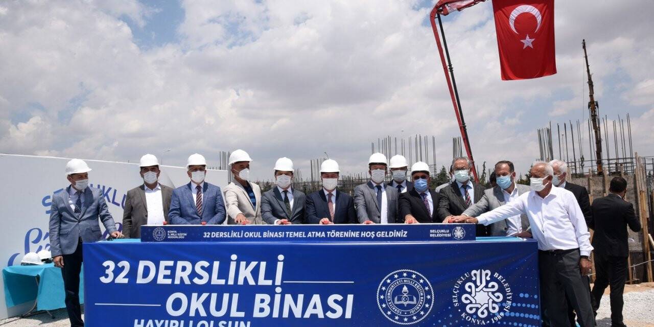 Konya’da 32 derslikli okulun temeli atıldı