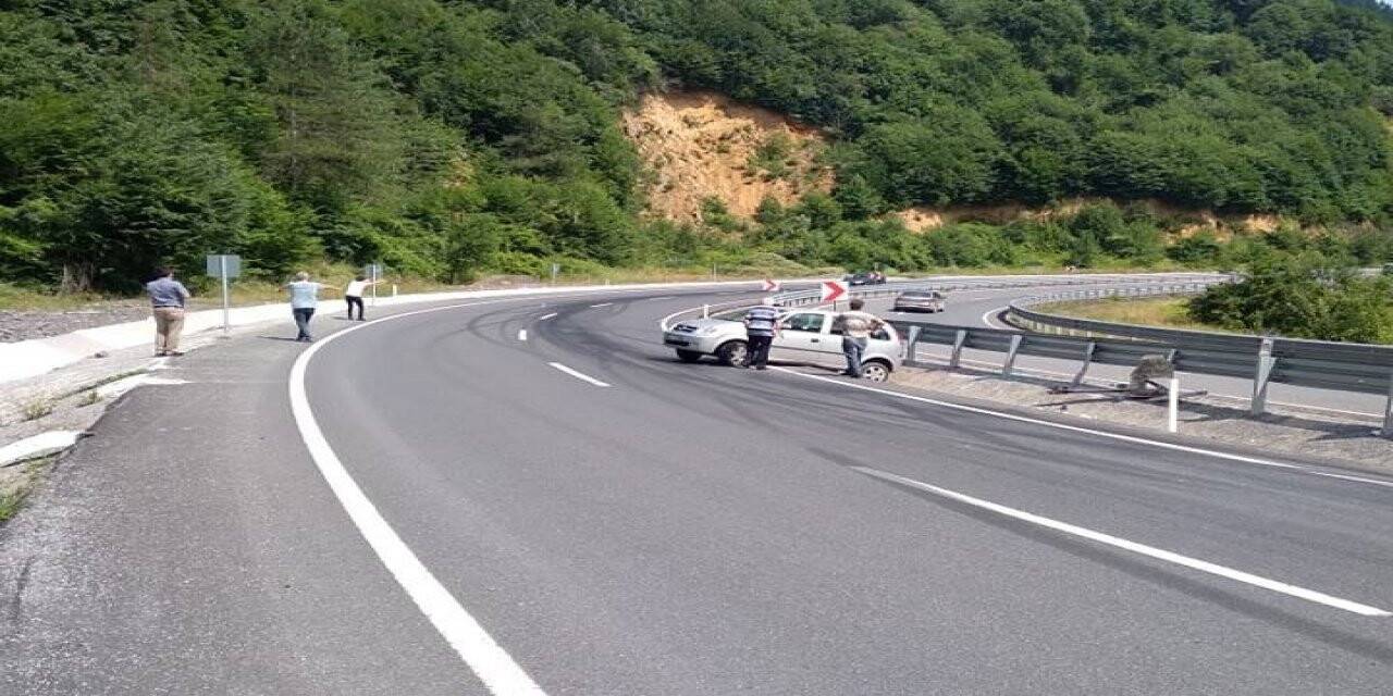 Yola mazot döküldü peş peşe kazalar yaşandı