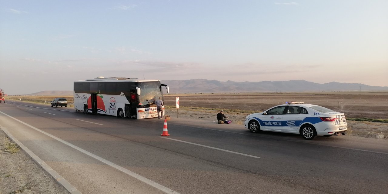Konya'da yolcu otobüsü kontrolden çıktı: 5 yaralı