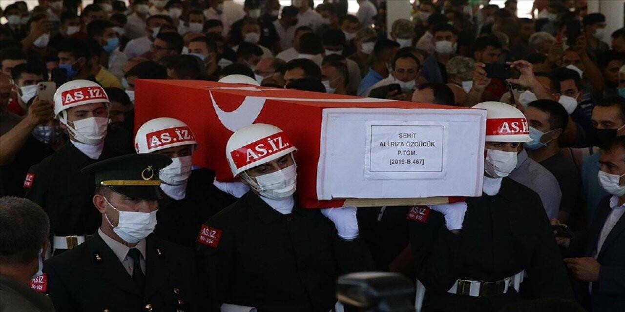 Şehit Piyade Teğmen Ali Rıza Özcücük son yolculuğuna uğurlandı