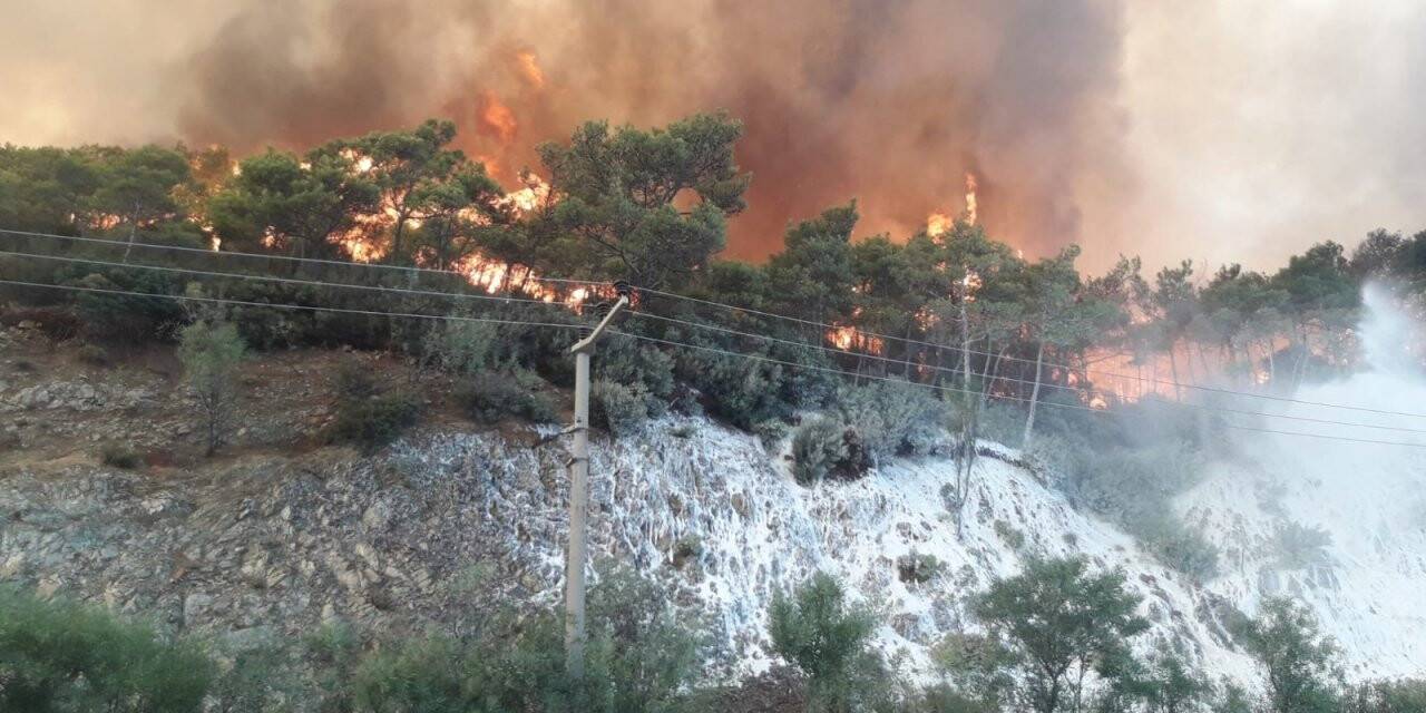 Muğla’nın bazı bölgelerinde yangın dolayısıyla elektrikler kesildi