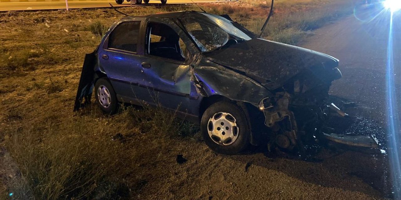 Konya'da feci kaza! Otomobil devrildi: 2 ölü, 2 yaralı