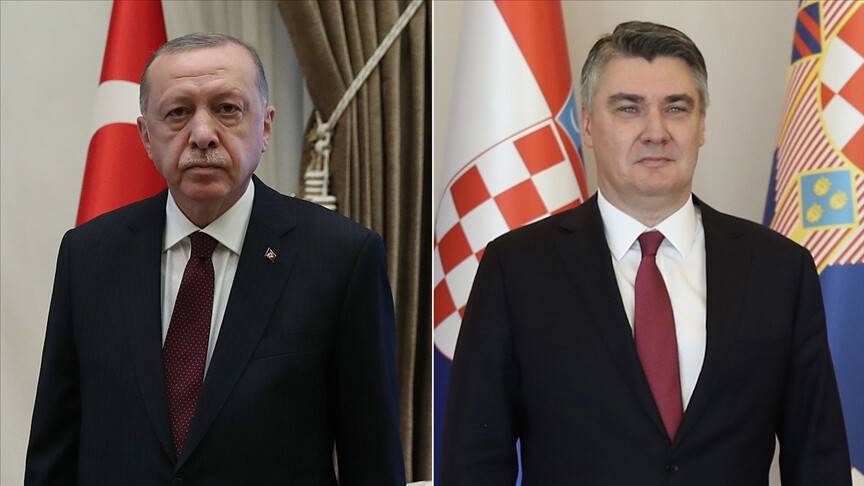 Cumhurbaşkanı Erdoğan, Hırvatistan Cumhurbaşkanı Milanoviç ile görüştü