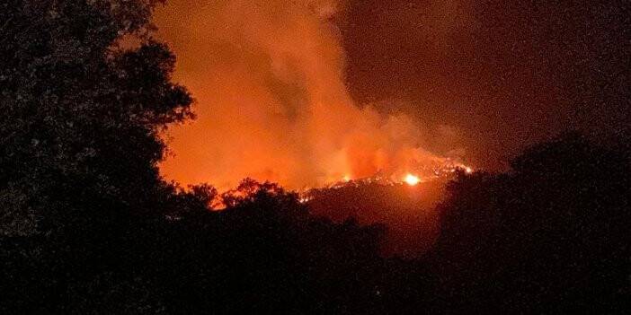 Kıyıkışlacık Gürçamlar bölgesindeki yangın Kazıklı’ya doğru ilerliyor