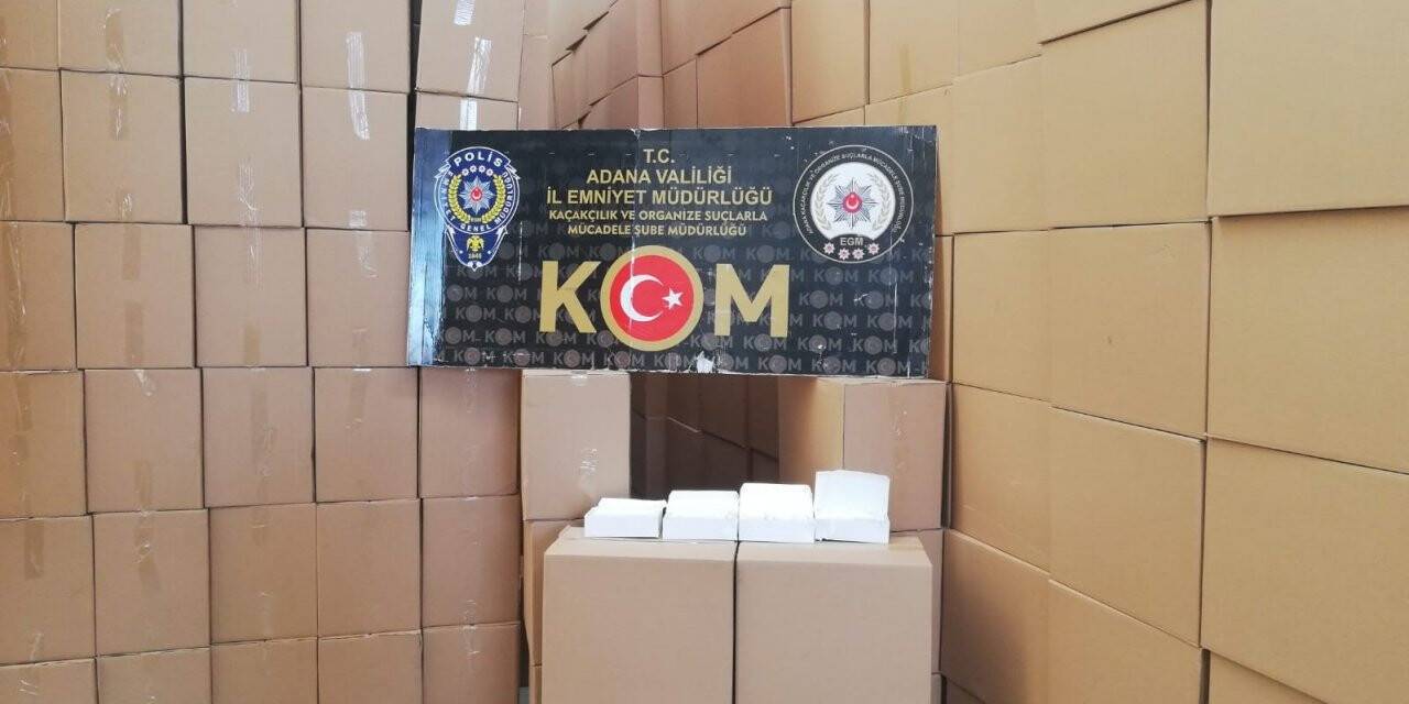 Adana’da 105 milyon 700 bin adet kaçak makaron ele geçirildi