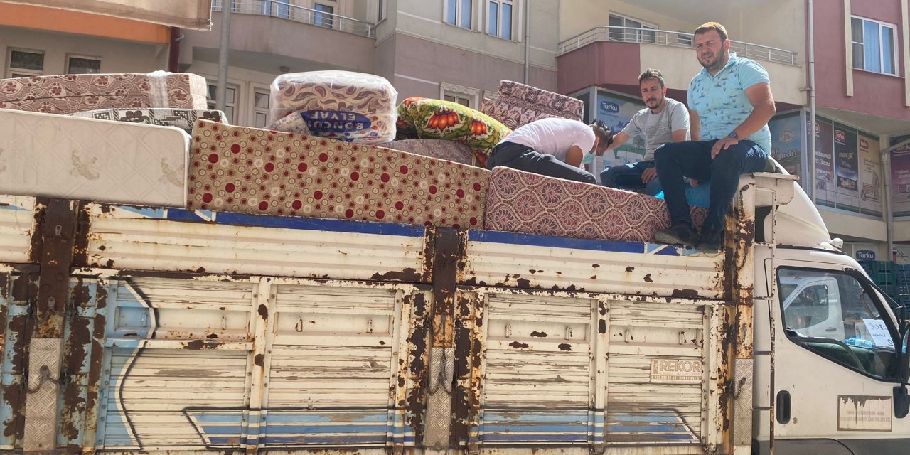 Bozkır'dan Manavgat'a yardım kamyonu