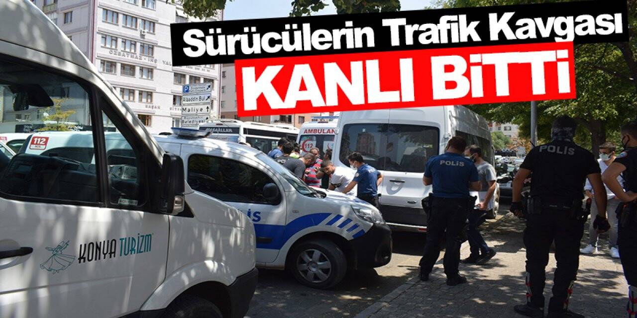 Sürücülerin trafik kavgası kanlı bitti
