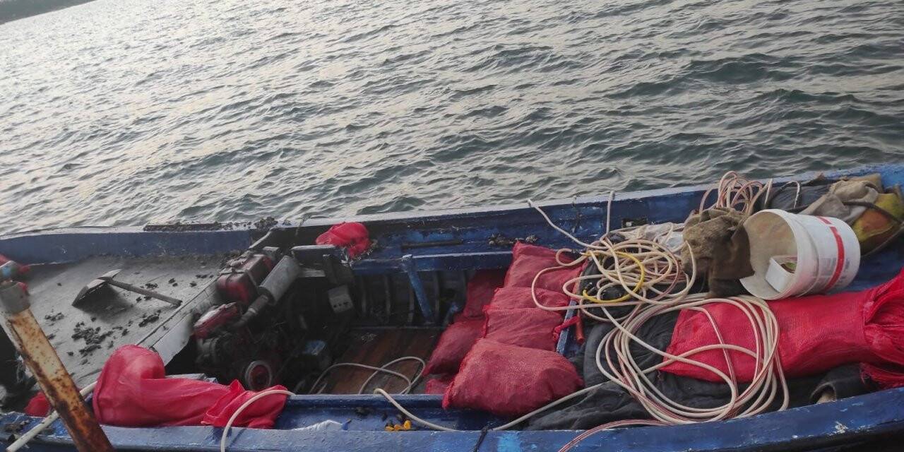Kaçak midye avcısına suçüstü baskın: 100 kilogram midye ele geçirildi