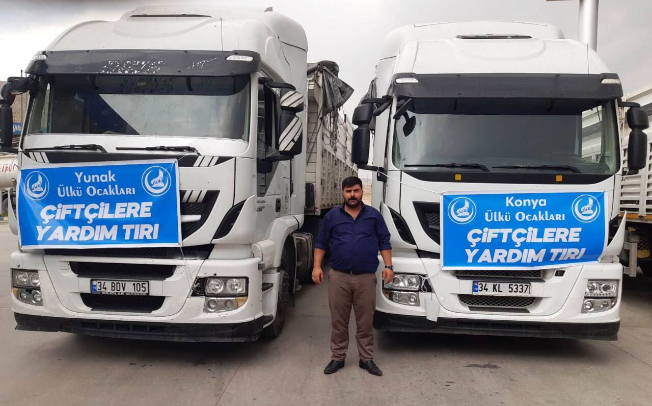 Yunak Ülkü Ocakları'ndan yangın bölgelerine yardım