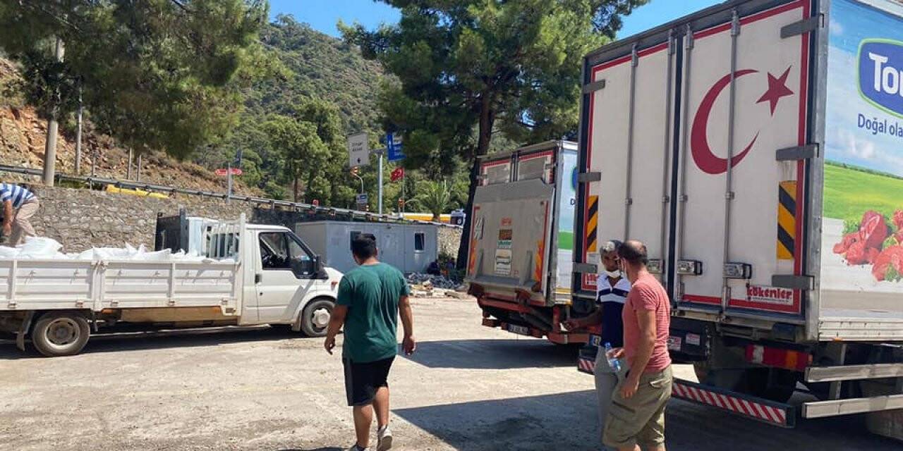 Yangın bölgesindeki arıcılara Konya’dan destek