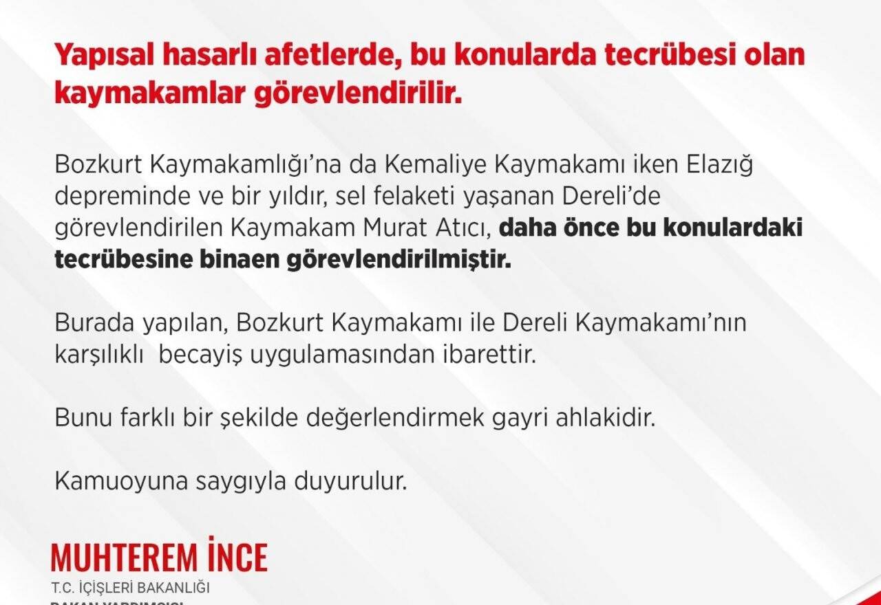 İçişleri Bakan Yardımcısı İnce: "İftira ve dezenformasyonlar hız kesmeden devam etmektedir"