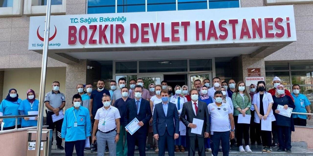 Sağlık çalışanlarına teşekkür belgesi