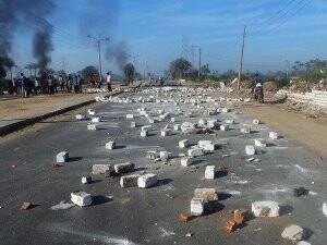 Mısır'da yol kapatma eylemi