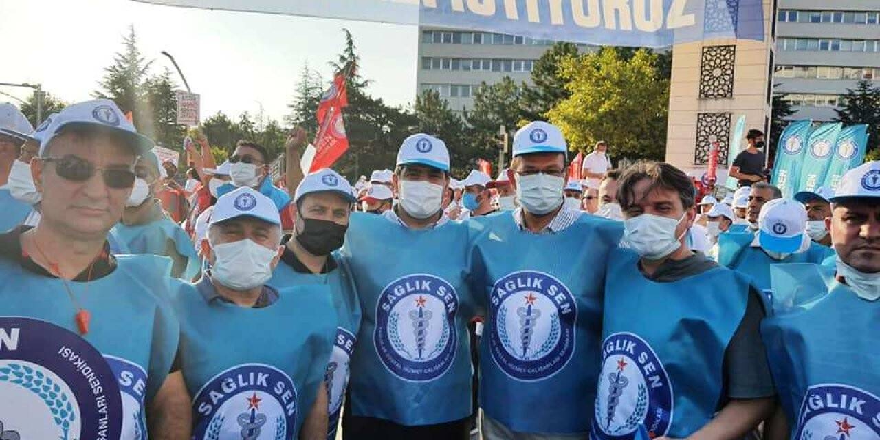 Sağlık-Sen Konya, Ankara’da mitinge katıldı