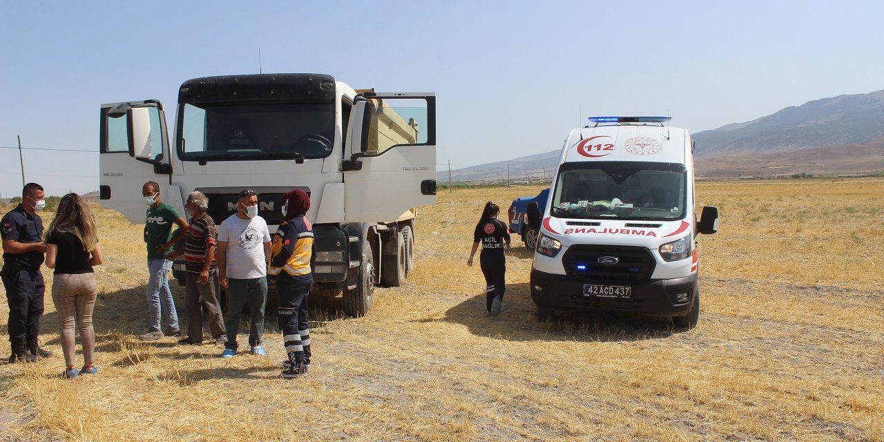 Konya'da direksiyon başında kalp kiriz geçiren kişi hayatını kaybetti