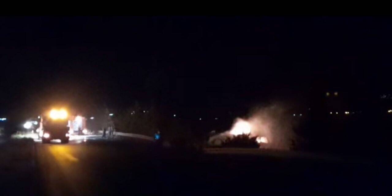 Kontrolden çıkan yakıt tankeri devrilip alev aldı: 1 ölü