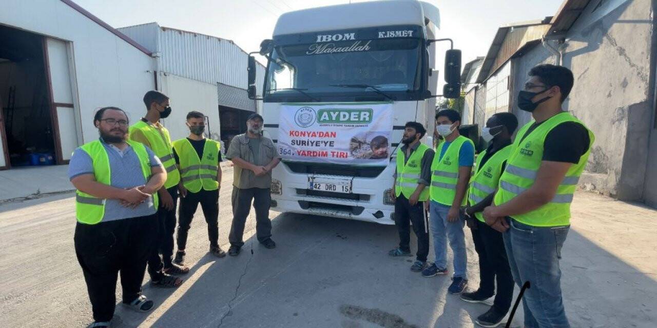 AYDER 364.tırını Suriye’ye gönderdi