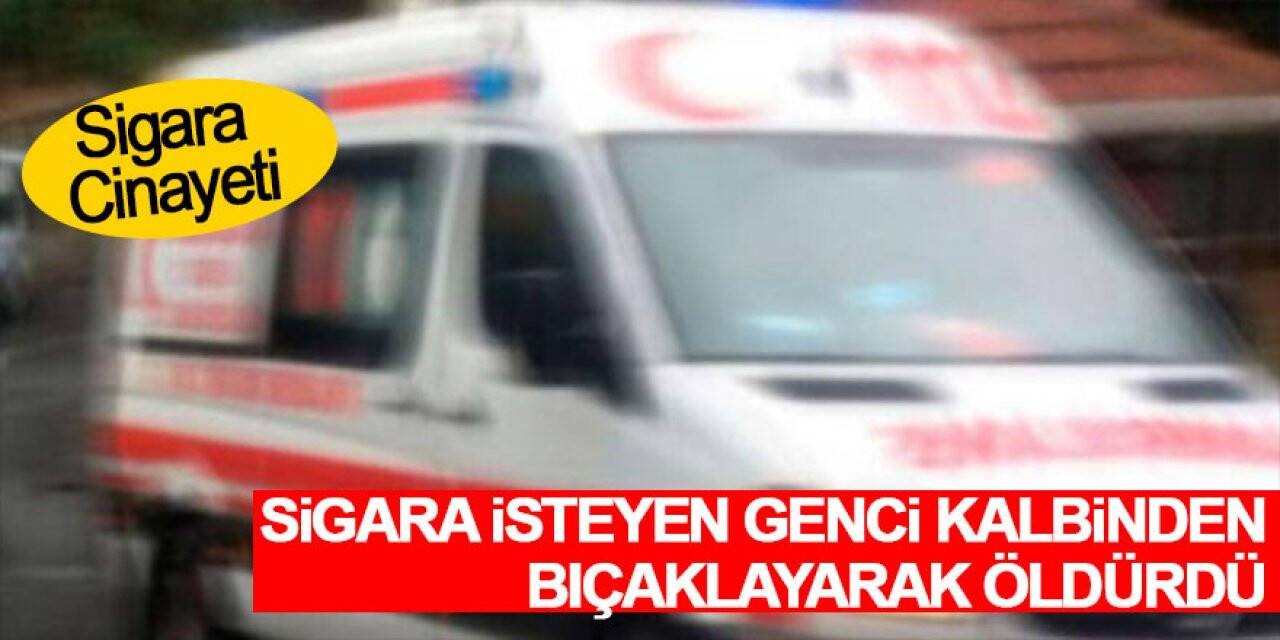Kendisinden sigara isteyen genci kalbinden bıçaklayarak öldürdü