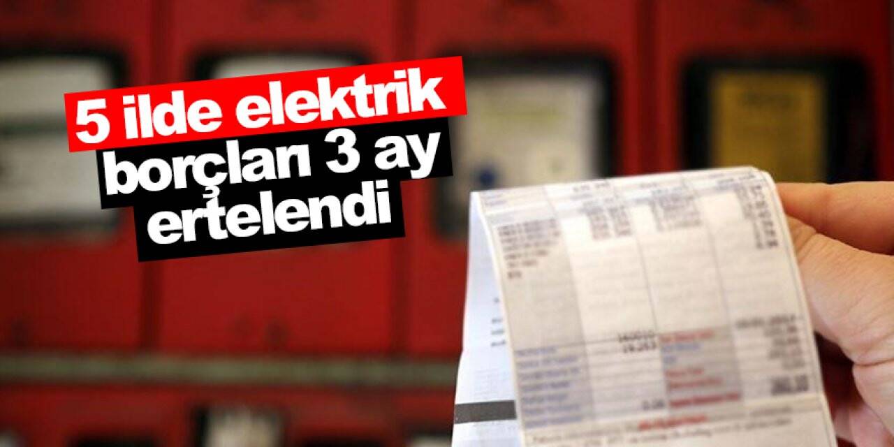 Yangından etkilenen 5 ilde elektrik borçları 3 ay ertelendi