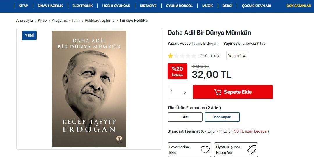 Cumhurbaşkanı Erdoğan’ın kitabı 6 Eylül’de çıkıyor