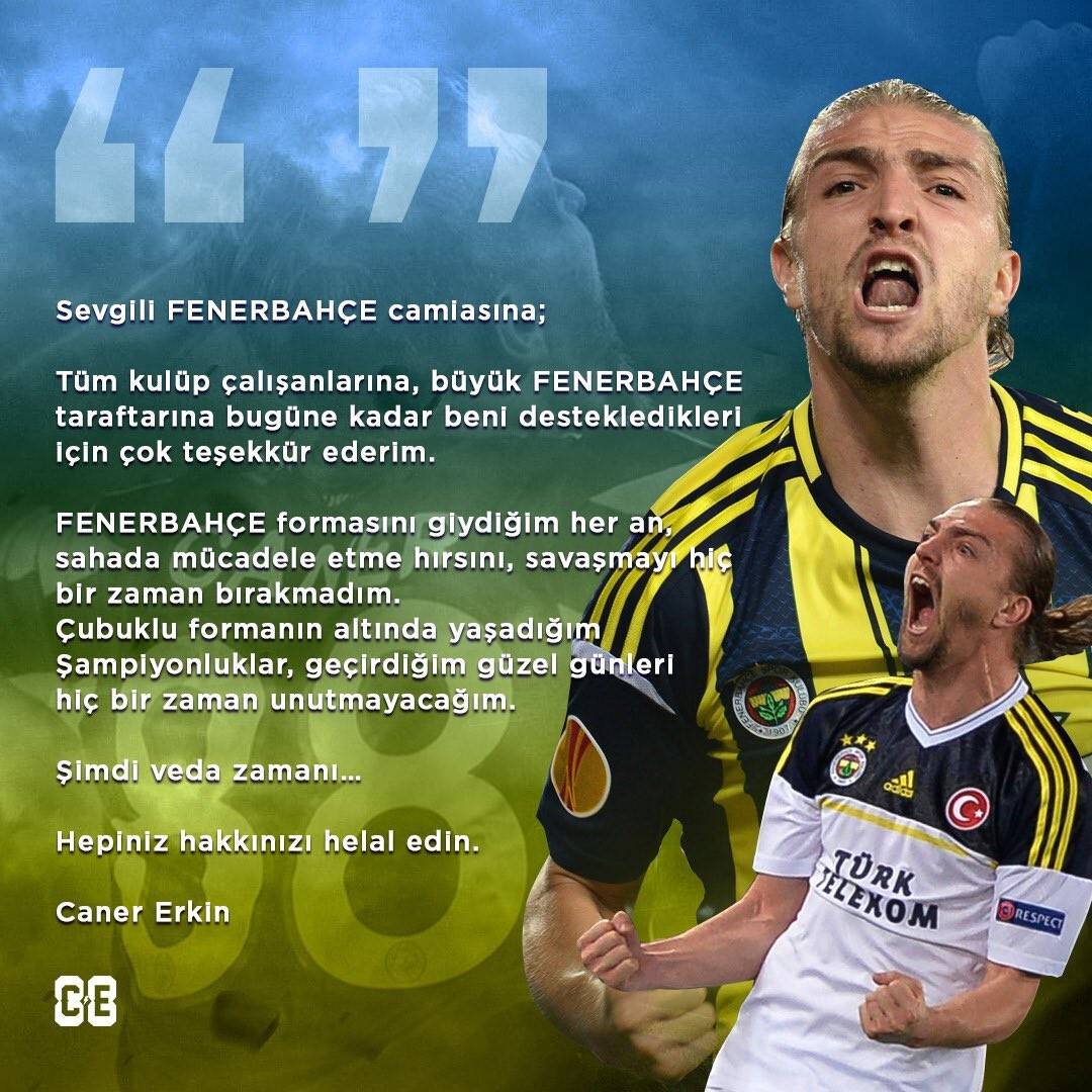 Caner Erkin’den Fenerbahçe’ye veda