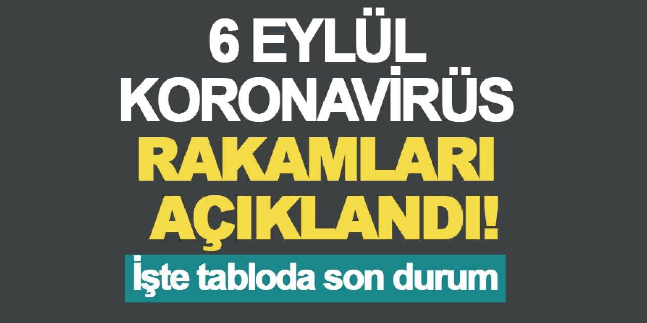 6 Eylül koronavirüs rakamları açıklandı! İşte tabloda son durum