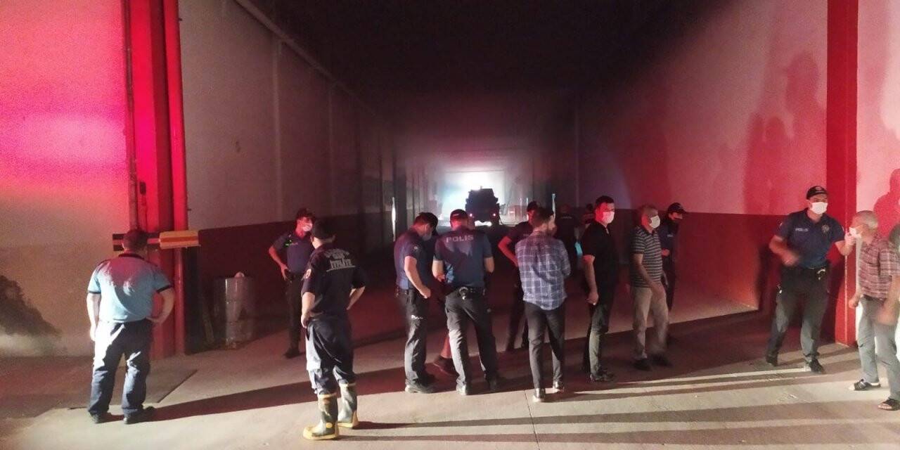 Lojistik firmasının deposunda yangın