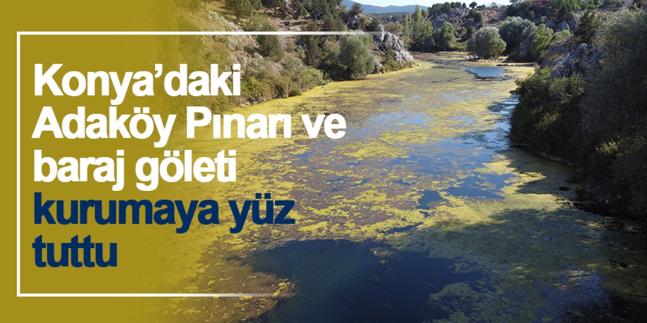 Konya’daki Adaköy Pınarı ve baraj göleti kurumaya yüz tuttu