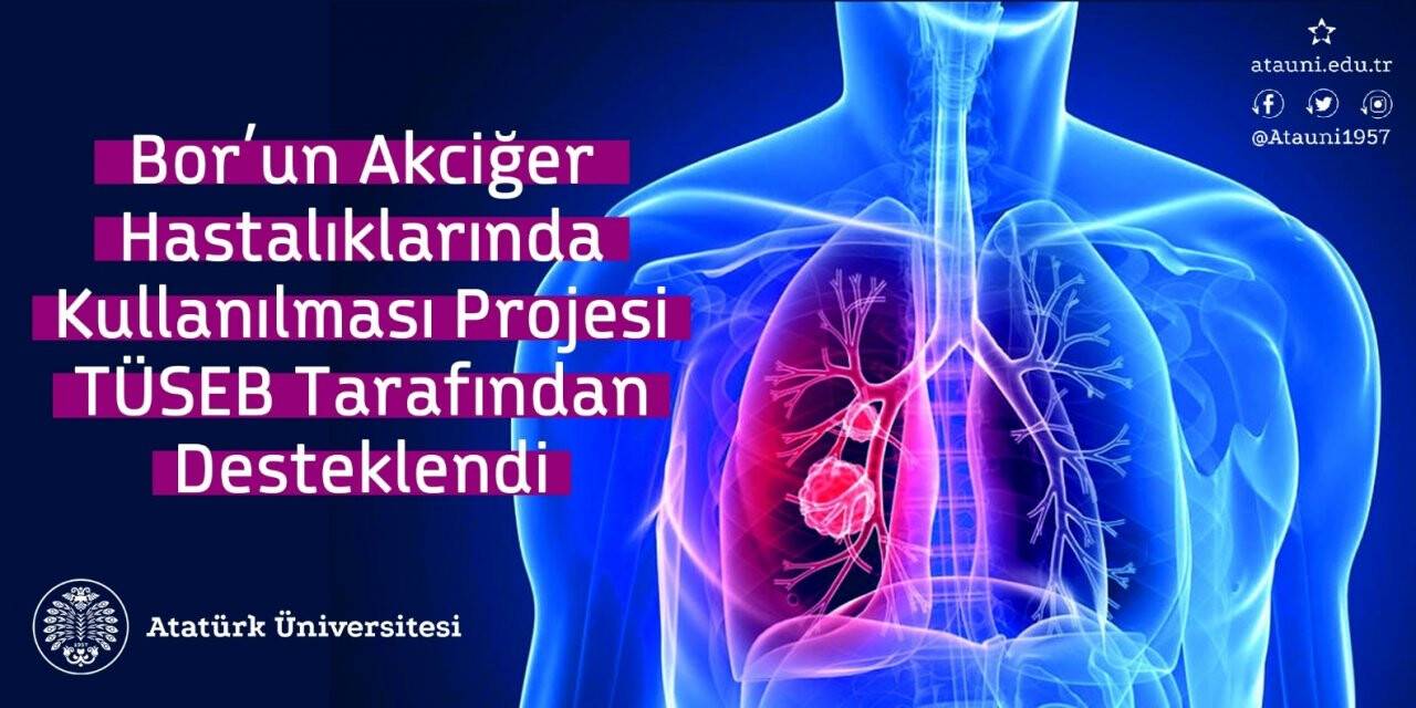 Bor’un akciğer hastalıklarında kullanılması projesi desteklendi