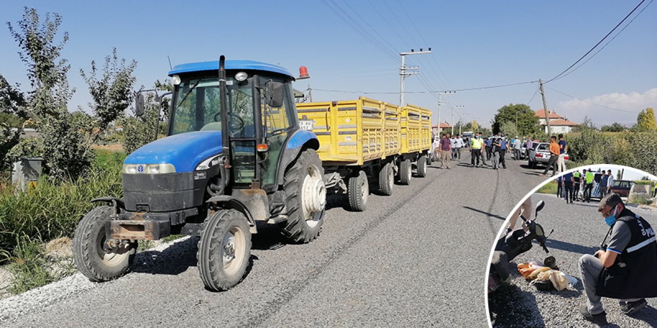 Konya'da traktörün altında kalan elektrikli bisikletin sürücüsü öldü