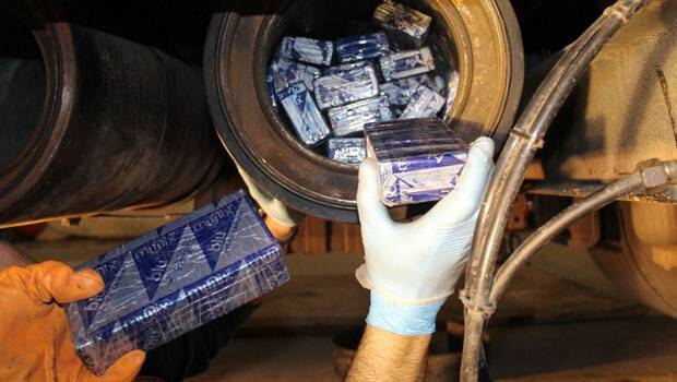 Hava tüplerinin içinde 61 kilo eroin