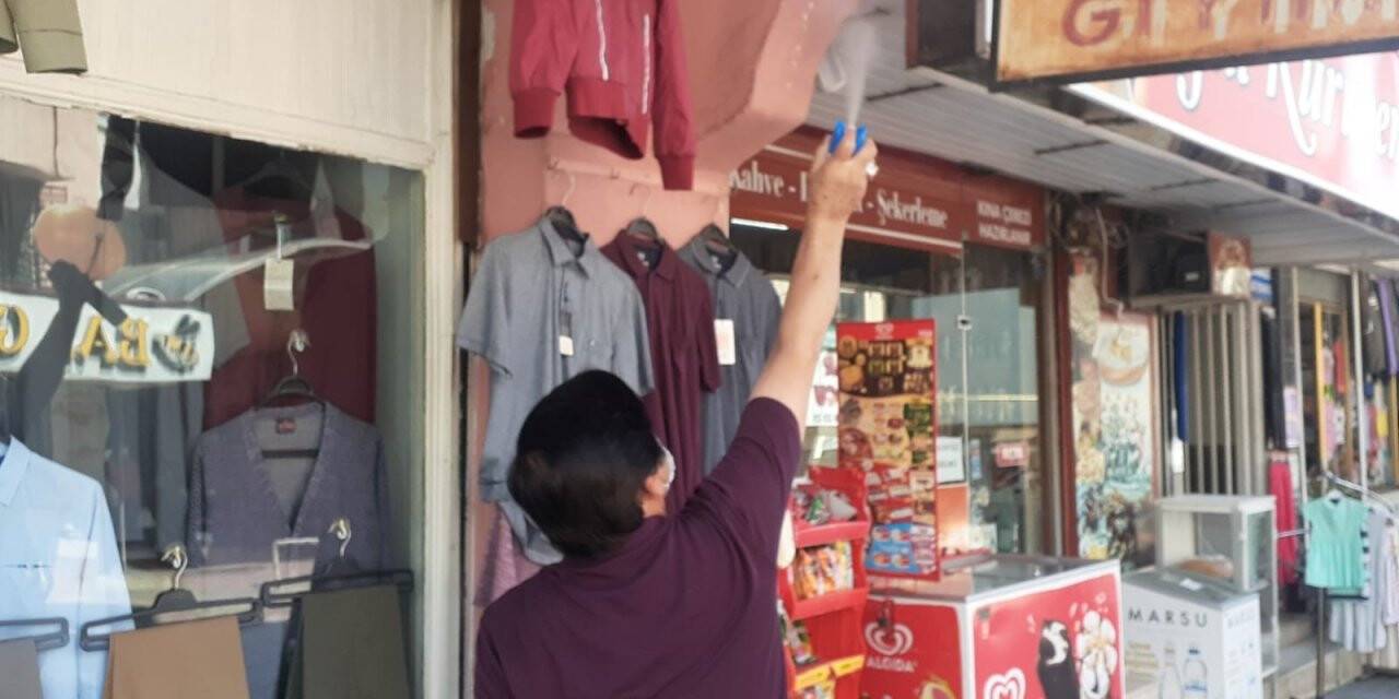 Eşek arıları esnafın başına bela oldu!