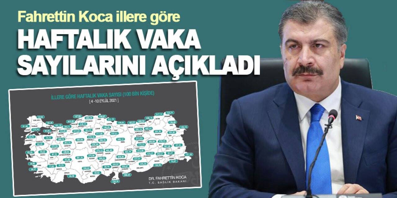 Fahrettin Koca illere göre haftalık vaka sayılarını açıkladı