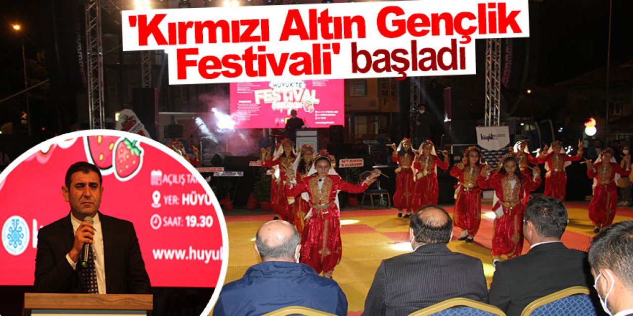 Konya Hüyük'te 'Kırmızı Altın Gençlik Festivali' başladı