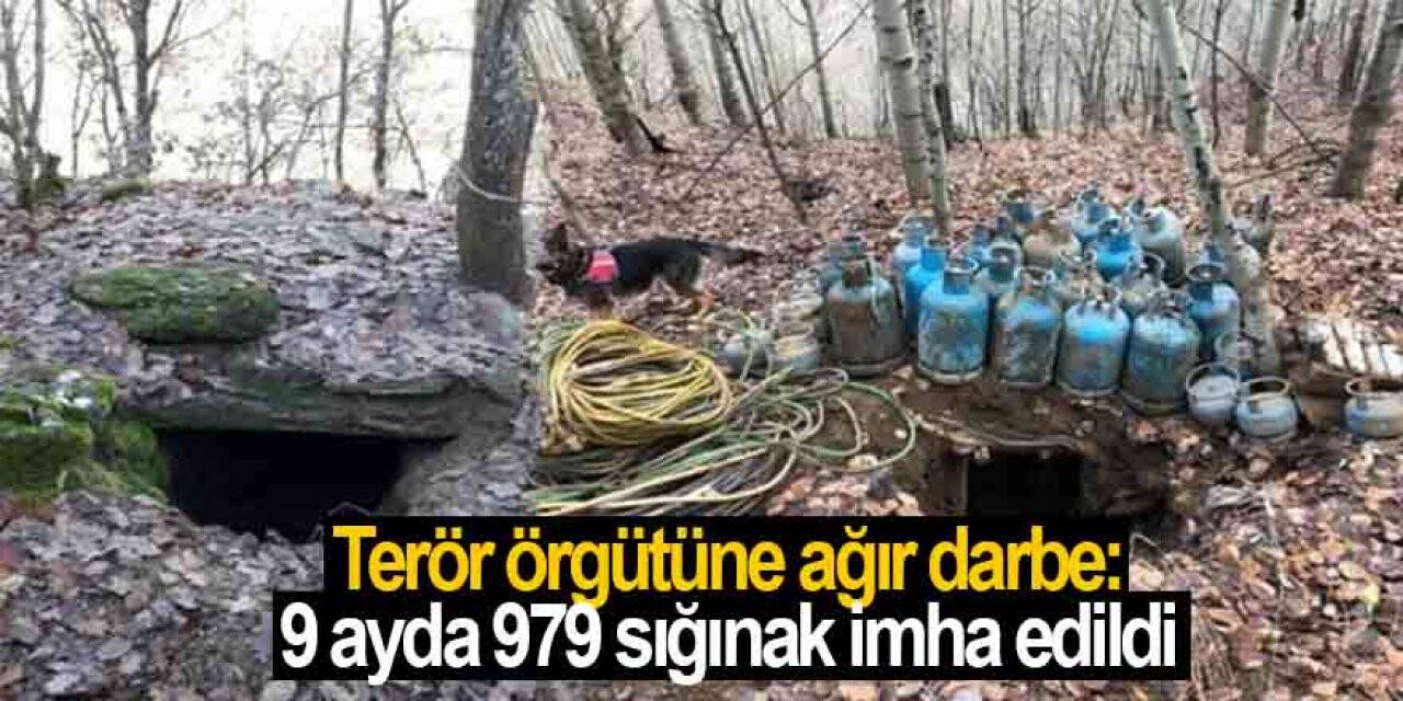 Terör örgütüne ağır darbe: 9 ayda 979 sığınak imha edildi