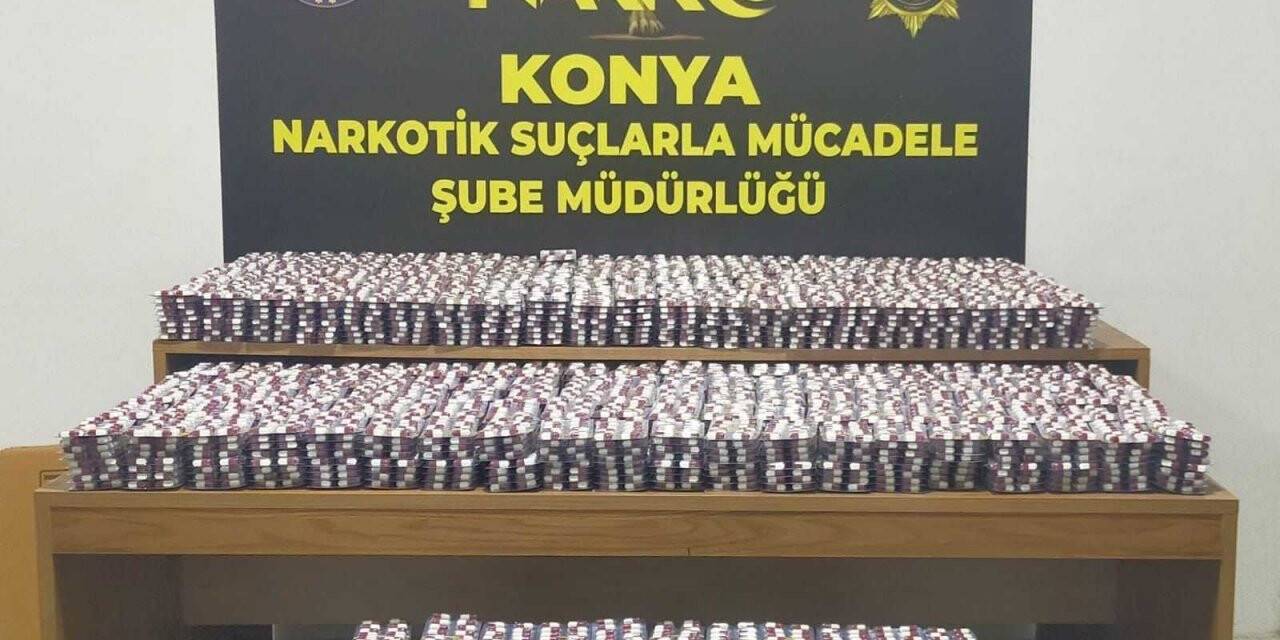 Konya polisi 1 buçuk milyon lira değerinde uyuşturucu madde ele geçirdi