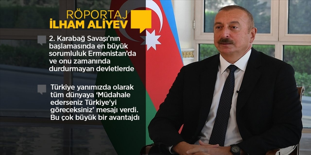 Aliyev, 2. Karabağ Savaşı'nın 1. yılında konuştu