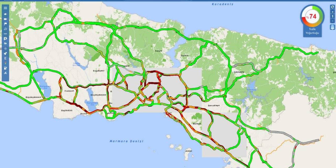 İstanbul’da trafik yoğunluğu yüzde 70 seviyelerine yükseldi