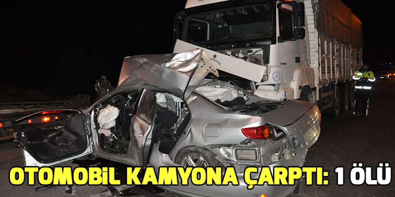 Konya'da kaza! Otomobil kamyona çarptı: 1 ölü