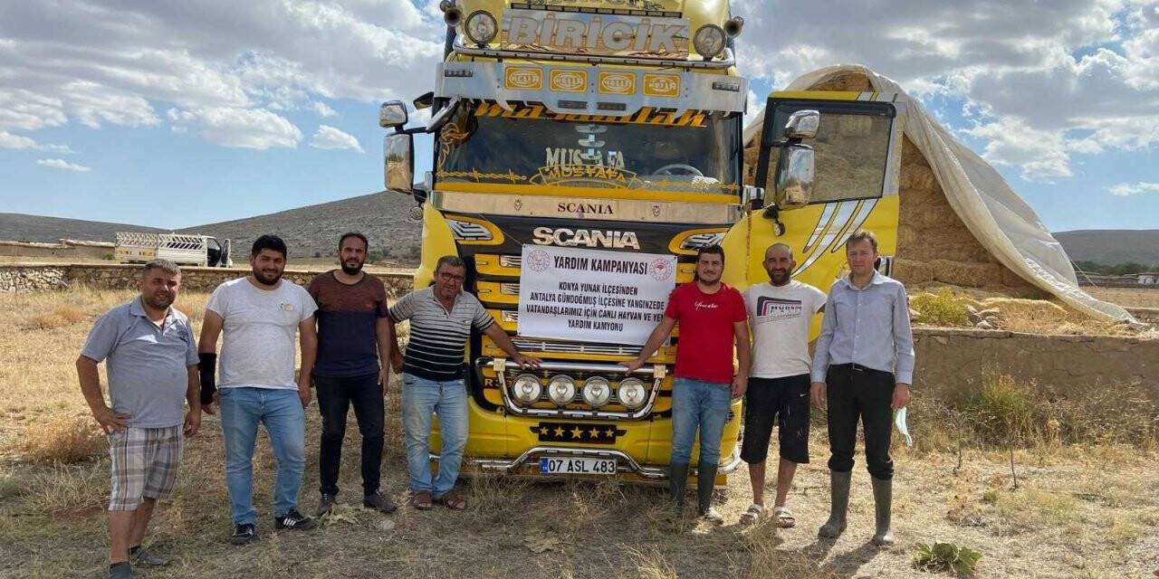 Yunak’tan Gündoğmuş’a yardım eli