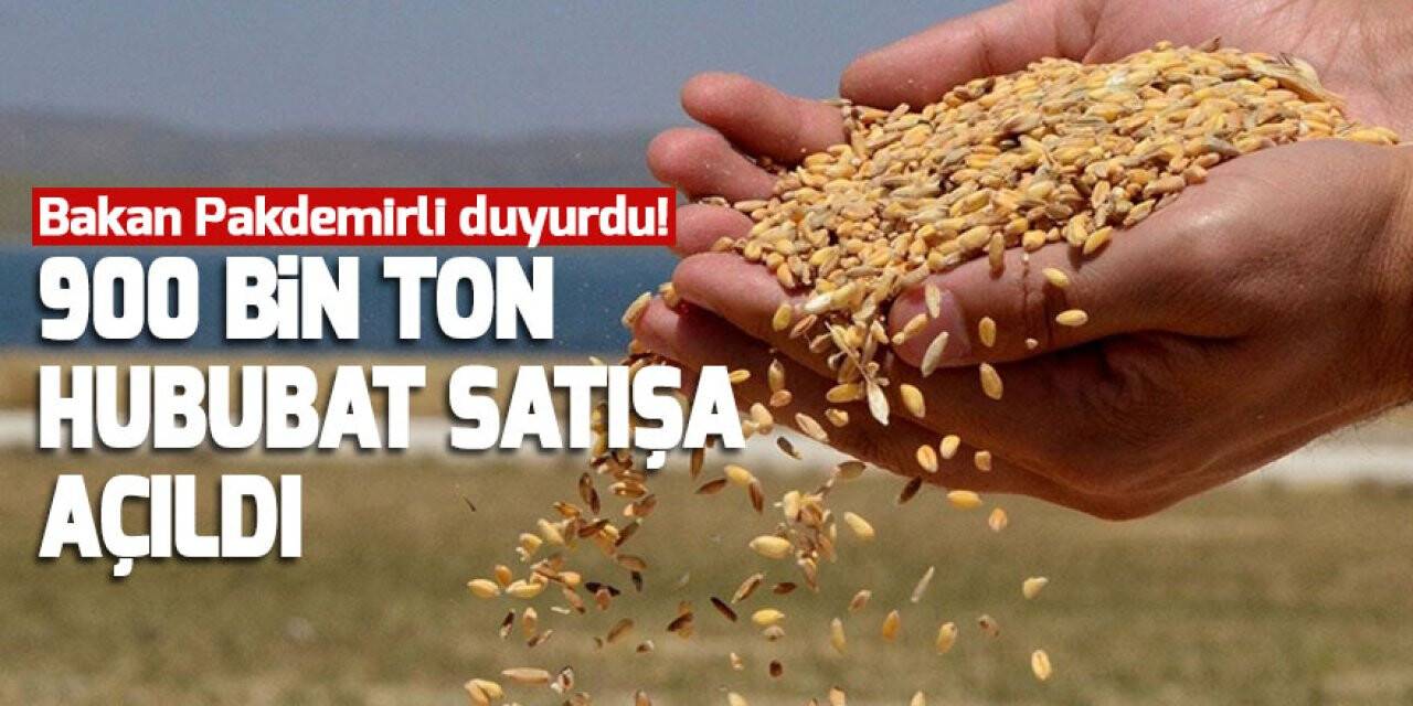 Bakan Pakdemirli: 900 bin ton hububat satışa açıldı