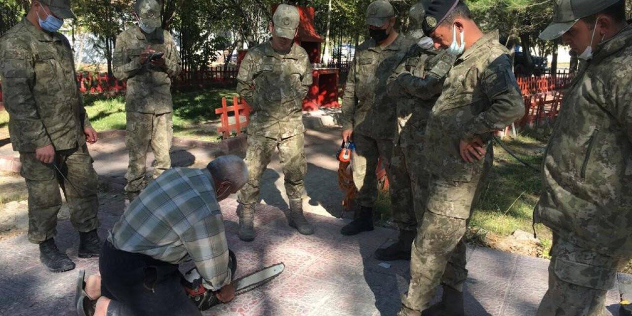 Karapınar'da ağaç kesme ve boylama kursu